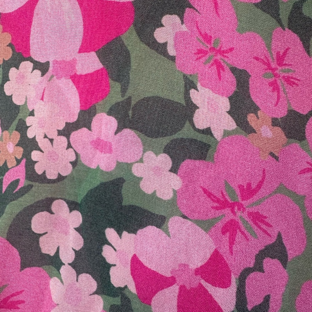 VINEYARD VINES Montauk Daisy Print Ruffle Trim Top Silk Blend | Size Small - Picture 5 of 12